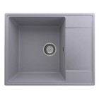 Мойка кухонная кварцевая Ulgran Quartz Prima 605, 605х485 мм, цвет 05 бетон 10144787 - фото 3647372