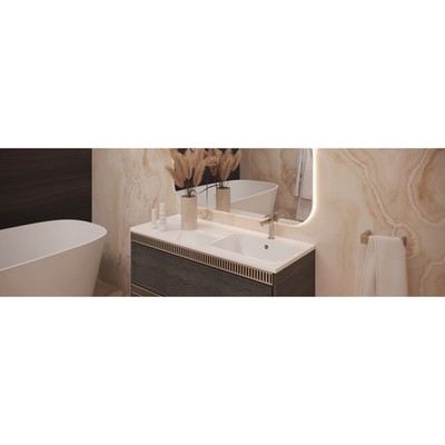 Раковина-столешница Paola Bella 1200 R, 120х48 см, правая