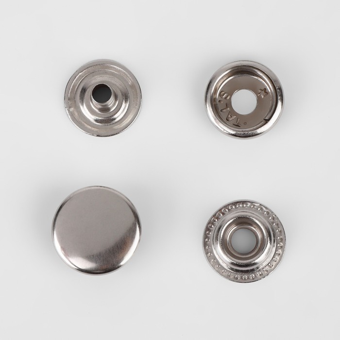 Кнопка установочная, Омега, d = 15 мм, цвет никель
