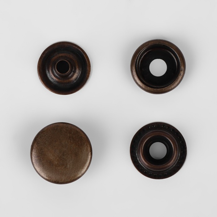 Кнопка установочная, Омега, d = 15 мм, цвет антик