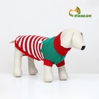 Свитер новогодний для животных «Ягодка», размер L, ДС 35, ОШ 30, ОГ 45 см, красный, зелёный - Фото 1