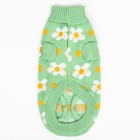 Свитер "Ромашки", размер XL (ДС 40, ОШ 33, ОГ 50 см), зелёный - Фото 6