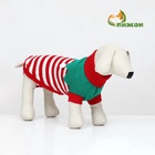 Свитер новогодний для животных «Ягодка», размер 3XL, ДС 46, ОШ 46, ОГ 38-64 см, красный, зелёный - Фото 1