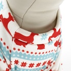 Толстовка "Олени", размер S (ДС 25, ОШ 25, ОГ 35 см), белая - фото 24189364