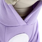 Кофта с капюшоном "Медвеженок", флис, размер XS (ДС 18, ОШ 20, ОГ 39 см), фиолетовая - Фото 7