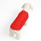 Куртка для собак "Nice", размер XS (ДС 20 см, ОШ 20 см, ОГ 28 см), красная - Фото 3