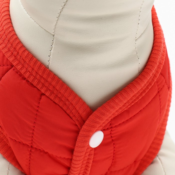 Куртка для собак "Nice", размер L (ДС 35 см, ОШ 35 см, ОГ 42 см), красная