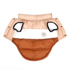 Куртка для собак "Шоколад", размер XL (ДС 42, ОГ 58, ОШ 40), бежево-коричневая - фото 24189866