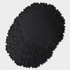 Набор салфеток сервировочных «Элоиза», d=37,5 см, 4 шт, цвет чёрный - фото 8876399