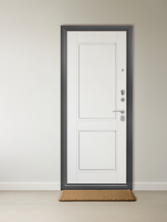 Входная дверь в квартиру «Берлога. Тринити Антик Ромео», 970×2060 мм, левая, цвет серебро/эмалит белый - Фото 1