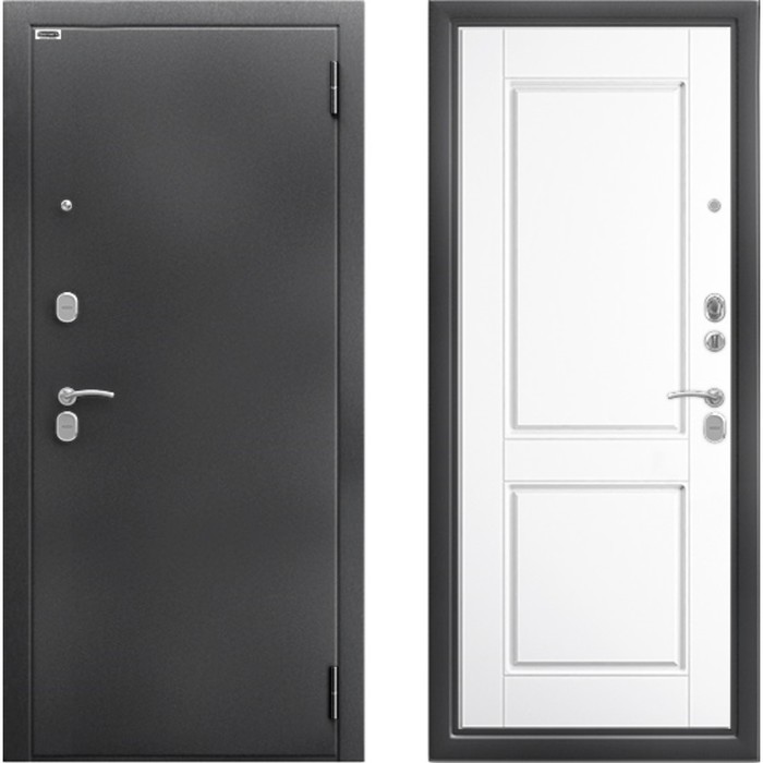 Входная дверь «Тринити Антик Ромео», 870×2060 мм, правая, цвет серебро / эмалит белый - Фото 1