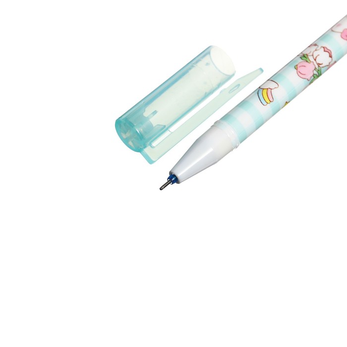 Ручка гелевая СТИРАЕМЫЕ ЧЕРНИЛА, стержень синий, 0.38 мм, корпус Котик МИКС