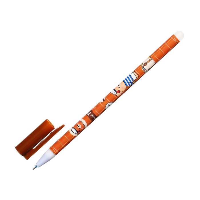 Ручка гелевая СТИРАЕМЫЕ ЧЕРНИЛА, стержень синий, 0.38 мм, корпус Медвежонок МИКС
