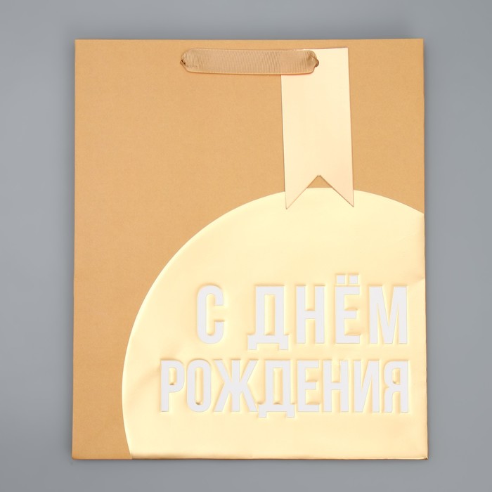 Пакет подарочный «С Днём рождения!», ML 23 × 27 × 11.5 см 9592102