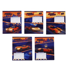 Тетрадь 18 листов в клетку ErichKrause "Sport Car", обложка мелованный картон, блок офсет 100%, МИКС