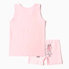 Комплект для девочки (майка,трусы), цвет розовый, рост 122-128 см - Фото 3