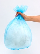 Мешки для мусора в рулоне UpakLand 60 л, голубые, ПНД, толщина 15 мкм, 30 шт. - Фото 6