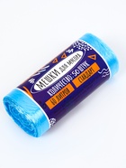 Мешки для мусора в рулоне UpakLand 60 л, голубые, ПНД, толщина 8 мкм, 50 шт. - Фото 5