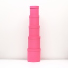 Набор круглых коробок 5в1 «Краски», розовый, 25×25×25 - 19×19×19 см - Фото 3