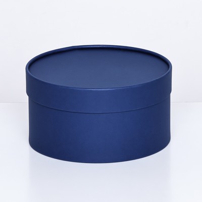 Подарочная коробка "Глубина" темно-синяя, завальцованная без окна, 21х11 см