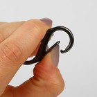 Карабин металлический, двойной, 40×18 мм, 5 шт., цвет чёрный никель - Фото 3