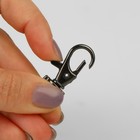 Карабин металлический, 37×12 мм / 9×1.7 мм, 10 шт., цвет чёрный никель - Фото 3