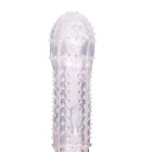 Насадка на пенис массажная, мягкая,  с усиками, мод.А, силикон, прозрачный - Фото 4