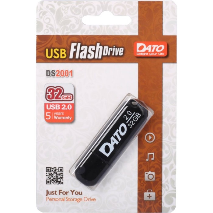 Флеш Диск Dato 32GB DS2001 DS2001-32G USB2.0 черный - фото 51485900 Флеш Диск Dato 32GB DS2001 DS2001-32G USB2.0 черный - фото 51485900