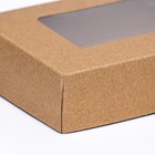 Коробка складная, крафт, 20 х 12 х 4 см, 1 л - Фото 3