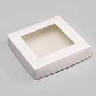 Контейнер на вынос, с окном, белый, 20×20×4 см - фото 67926186