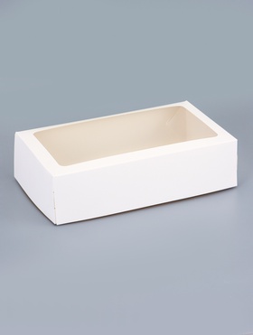 Упаковка для продуктов с окном, белая, 23?14?6 см, 1.9 л (комплект 20 шт)