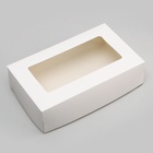 Упаковка для продуктов с окном, белая, 23×14×6 см, 1.9 л - фото 67926189