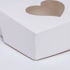 Коробка складная "Сердца", ,белый, 10 х 8 х 3,5 см - Фото 3