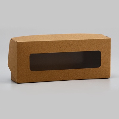 Коробка складная, крафт, 17×7×4 см, 0.5 л