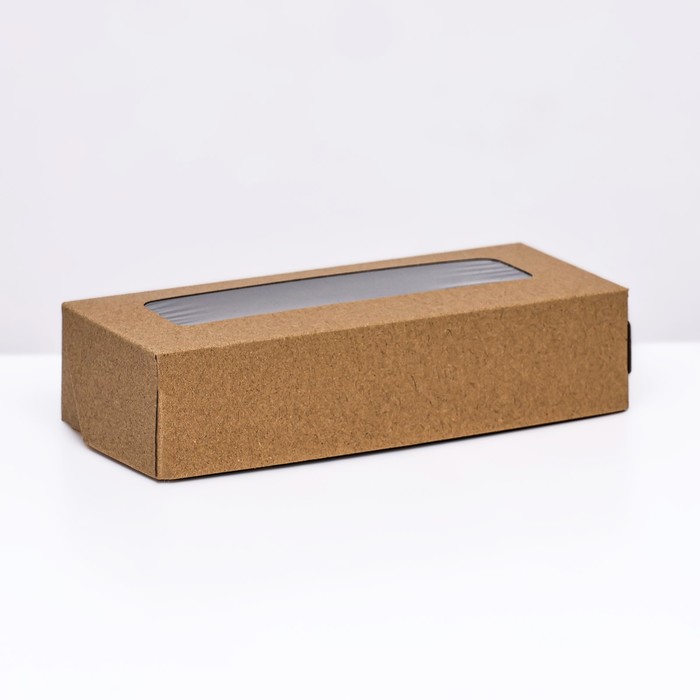 Коробка складная, крафт, 17 х 7 х 4 см, 0,5 л - Фото 1