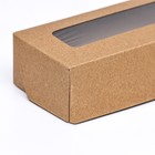 Коробка складная, крафт, 17 х 7 х 4 см, 0,5 л - Фото 3