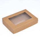 Коробка складная, с окном, крафт, 28 х 20 х 5 см - Фото 2