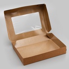 Коробка складная, с окном, крафт, 28?20?5 см (комплект 20 шт) - фото 67926199