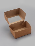 Коробка складная, с окном, крафт, 15?10?7 см (комплект 20 шт) - фото 67926204