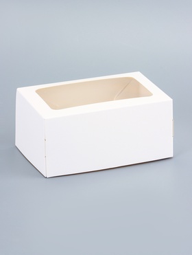 Коробка складная, с окном, белая, 15?10?7 см (комплект 20 шт)