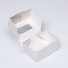 Коробка складная, с окном, белая, 15 х 10 х 7 см - Фото 4