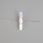 Гирлянда «Нить» 2 м роса с насадками «Прищепки», IP20, серебристая нить, 20 LED, свечение тёплое белое, ААх2 - Фото 5