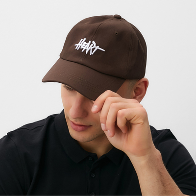 Кепка MINAKU Heart, коричневая, размер 56-58