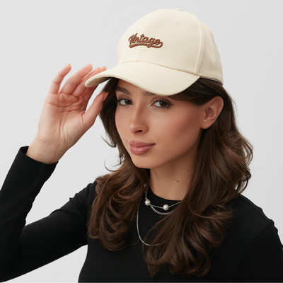 Кепка MINAKU Vintage, бежевый, размер 56-58