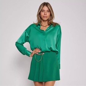 Рубашка женская, цвет зелёный, размер S