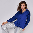 Рубашка женская, цвет синий, размер S (42) - Фото 2
