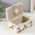 Шкатулка для рукоделия и шитья «Садовые цветы», хранение ниток, иголок, мелочи, 18×12×9.5 см - Фото 5