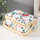 Шкатулка для рукоделия и шитья «Садовые цветы», хранение ниток, иголок, мелочи, 18×12×9.5 см - Фото 6