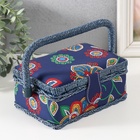 Шкатулка для рукоделия и шитья «Цветочная мозаика», хранение ниток, иголок, мелочи, 18×12×9.5 см - Фото 3