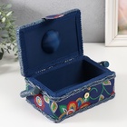 Шкатулка для рукоделия и шитья «Цветочная мозаика», хранение ниток, иголок, мелочи, 18×12×9.5 см - Фото 5